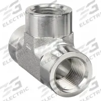 PARKER Metal Pipe Tee: Tee, Carbon Steel, 1/2 in x 1/2 in x 1/2 in, 4,800 psi (MPN 8-8-8 FT-S). Key specifications — Pipe Fitting Material: Carbon Steel; Brand: PARKER; Maximum Operating Pressure: 4,800 psi; Connector Type: Coupling; (DO NOT SEND) Manufacturer Location: Globally Sourced; Fitting Pipe Size: 1/2 in x 1/2 in x 1/2 in.