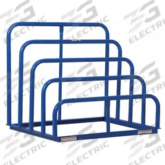 APPROVED VENDOR Vertical Sheet Storage Rack: 4 Bays, 48 in x 36 in x 42 in, Steel, Blue (MPN VHSR-4). Key specifications — Number of Bays: 4; Frame Material: Steel; Brand: APPROVED VENDOR; Color: Blue.