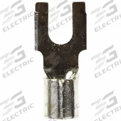3M Fork Terminals: Bare, #6 Stud Size, 12 AWG – 10 AWG Wire Range, Block Fork, 600 V (MPN M10-6FBX). Key specifications — attr1307963: M10-6FBX; attr1307967: 3M.