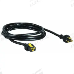 APC BY SCHNEIDER ELECTRIC Power Cord: 10 ft Lg, 3/12, L6-20P Plug, Locking C19 Receptacle, SJT (MPN AP8753). Key specifications — Brand: APC BY SCHNEIDER ELECTRIC; Jacket Material: Rubber/Plastic.