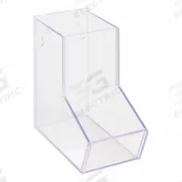 Lab Bulk Bin: 8 1/2 in Overall Wd, 8 3/8 in Overall Ht, 4 5/8 in Overall Lg, PETG, Clear, Wall (MPN BLKBN4-W). Key specifications — Material: PETG; Mounting Location: Wall; Color: Clear; Product Type: Bulk Bin; Total Holding Capacity: Misc Lab Supplies; Brand: POLTEX.