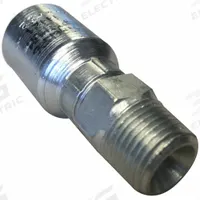 AEROQUIP Crimp Hose Fitting: Carbon Steel, Straight, -6 For Hose Dash Size, Male x Female, Rigid (MPN 4TA6MP6). Key specifications — Fitting Gender: Male x Female; Fitting Connection Type: NPTF x Crimp; Thread Size: 3/8"-18; For Hose Dash Size: -6; Brand: AEROQUIP.