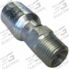 AEROQUIP Crimp Hose Fitting: Carbon Steel, Straight, -6 For Hose Dash Size, Male x Female, Rigid (MPN 4TA6MP6). Key specifications — Fitting Gender: Male x Female; Fitting Connection Type: NPTF x Crimp; Thread Size: 3/8"-18; For Hose Dash Size: -6; Brand: AEROQUIP.