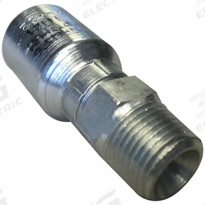AEROQUIP Crimp Hose Fitting: Carbon Steel, Straight, -6 For Hose Dash Size, Male x Female - Aeroquip Crimp Hydraulic Hose Fittings with JIC Connection