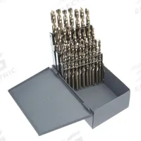 CHICAGO-LATROBE Jobber Length Drill Bit Set: 26 Pc, A to Z, 135° Split Point, Straw/Bronze Cobalt (MPN 69886). Key specifications — attr1236168: Metal Index; attr1236199: NAS 907 Type J.