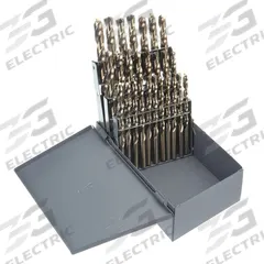 CHICAGO-LATROBE Jobber Length Drill Bit Set: 26 Pc, A to Z, 135° Split Point, Straw/Bronze Cobalt (MPN 69886). Key specifications — attr1236168: Metal Index; attr1236199: NAS 907 Type J.