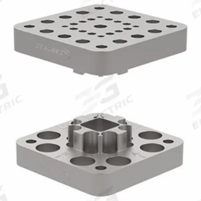 DE-STA-CO Array Tool Plate: MM-T-03, 50 mm L x 50 mm Wd. x 16 mm Ht. - Cobotic End-of-Arm Tool Plate Kits