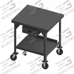 DURHAM MFG Workbench: Fixed Ht, Steel, 36 in x 30 in, 3,600 lb Overall Load Capacity (MPN HDWBMFL-3036-6PH-177-95). Key specifications — Unit Type: Not Expandable or Modular; Assembly: Fully Assembled; Wheel Material: Phenolic; Frame Material Finish: Powder Coated; Drawer Depth: 19-7/16 in; Drawer Height: 4-15/16 in; Mobility: Casters; Drawer Width: 13-5/16 in.