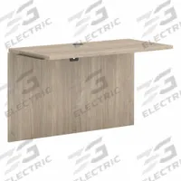 HON Desk Bridge: Walnut, 47 in Overall Wd, 24 in Overall Dp (MPN H10570.LKI1LKI1). Key specifications — Color: Walnut; Material: Laminate.