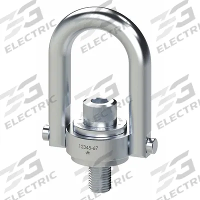 ADB HOIST RINGS Hoist Ring: Pivot/Swivel, Stainless Steel, 3/4"-10, Max. 2,500 lb - Corrosion-Resistant Pivot & Rotate Hoist Rings