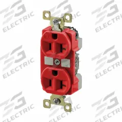 BRYANT Receptacle: Duplex, 5-20, Red, 125V AC, 20 A, 2 Pole / 3 Wire (MPN BRY5362RED)