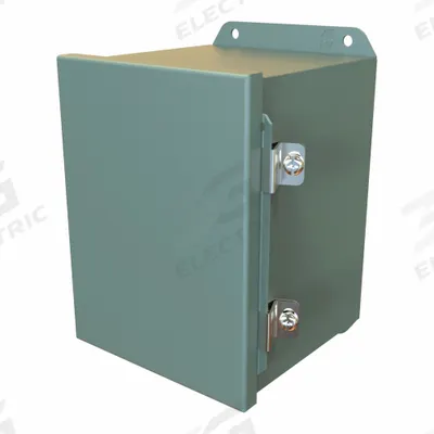 HAMMOND Electrical Enclosure: Steel, 8 in x 6 in x 6 in, NEMA 12/13/3R/4, Solid Cover - Steel Washdown Enclosures