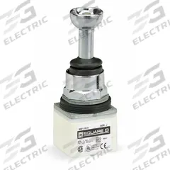 SCHNEIDER ELECTRIC Joystick: Vertical and Horizontal Operation, 4 Positions, Momentary, Latching (MPN 9001K34). Key specifications — Bezel Material: Metal; Contact Form: Not Included; Switch Action: Momentary; Series: 9001K; Brand: SCHNEIDER; Number of Positions: 4 + Center Off.