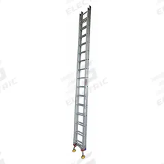TIVOLI Extension Ladder: 32 ft Ladder Size, Aluminum, 300 lb Load Capacity, 62 lb Wt, 2 Sections (MPN PROX32). Key specifications — Color: Silver; Brand: TIVOLI; Included Features: Leg Levelers; Removable Fly: Fixed.