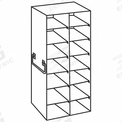 COLE-PARMER Upright Freezer Rack: 14 3/8 in Overall Lg, 8 3/8 in Overall Wd, Stainless Steel - Cold Storage Racks