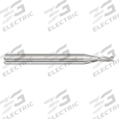 APPROVED VENDOR Corner Chamfer End Mill: Carbide, 3 Flute, 1/32" Mill Dia, 3/64" LOC, 0.003" Chf (MPN 251-003005)