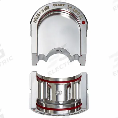 MILWAUKEE Upper and Lower Crimping Die: 3/0 AWG, U Style Dies, For Use With 2779-22 - Milwaukee Replacement Crimping Dies