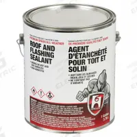 Roofing Sealant: Black, 1 gal (MPN 25410). Key specifications — Includes: Resealable Lid; Color: Black; Brand: HERCULES; Container Type: Pail.