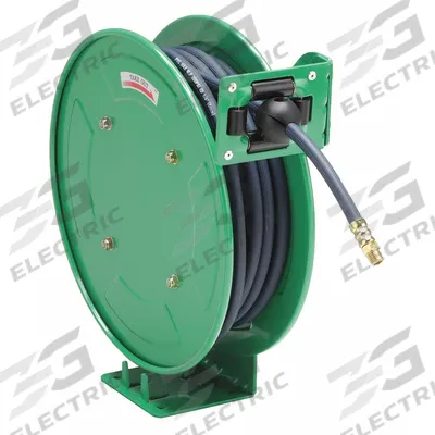SPEEDAIRE Spring Return Hose Reel: 50 ft (1/4 in I.D.), 1/4 in MNPT, 300 psi Max Op Pressure - Standard Air or Water Spring-Return Hose Reels
