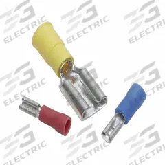 BURNDY Wire Disconnect: Female Socket, Red, Nylon, Partial Coverage, 16 AWG – 22 AWG Wire Size (MPN QN18F11X02D). Key specifications — attr1307035: BURNDY; attr1307036: QN18F11X02D.