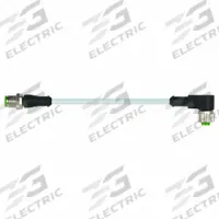 Cordset: M12 Male Straight X M12 Female Right Angle, 4 Pins, Gray, PUR, 0.6 m Cable Lg (MPN 7000-40121-2340060). Key specifications — Cable Jacket Color: Gray; End 1 Gender: Male; End 1 Mounting Orientation: Straight; End 2 Gender: Female; End 2 Mounting Orientation: Right Angle; End 2 Connection Type: M12; IP Rating: IP67; Brand: MURRELEKTRONIK.