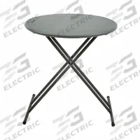 ICEBERG Folding Table: Round Table Shape, Charcoal Tabletop, 25 in to 30 in, 24 in Overall Dia (MPN 65497). Key specifications — attr1035217: Charcoal; attr1035250: Charcoal; attr1035202: ICEBERG.