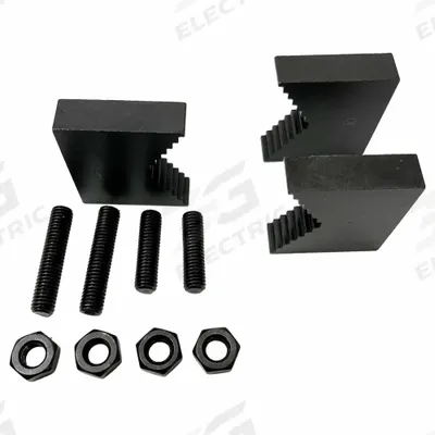 PALMGREN Pipe Jaw Plate Kit: Steel, For 1 in Vise Jaw Wd, Fasteners, Works with 19D159 - Screw-In Pipe Jaws