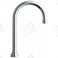 CHICAGO FAUCETS Spout: Spout, Gooseneck, Swivel Spout, Brass, Polished Chrome, 1.5 gpm Flow Rate (MPN GN2BFCJKABCP). Key specifications — Includes: Mounting Hardware; Product Type: Spout; Spout Style: Swivel; Body Material: Brass; Color/Finish: Polished Chrome; Brand: CHICAGO FAUCETS.