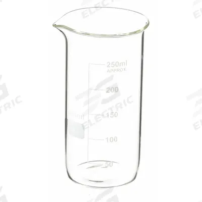 APPROVED VENDOR Beaker: 250 mL, 8.4 fl oz, Tall Form, Colorless, Glass - Tall Form Glass Beakers