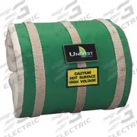 UNITHERM Insulated Pipe Jacket: For 38 in to 44 in Circumference, Ceramic Fiber, 14 in Cover Wd (MPN UVST 5014). Key specifications — Color: Green; Cover Type: Insulation Jacket; Fastening System: Buckled Strap; For Valve Type: Universal; Jacket Material: Teflon Coated Fiberglass Cloth; Brand: UNITHERM; For Fitting Type: Straight Pipe Sections.