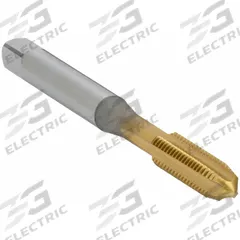 OSG Straight Flute Tap: #12-24 UNC, H3 / 2B-3B, 4 Flute, Plug Chamfer, TiN Coated High Speed Steel (MPN 1025505)