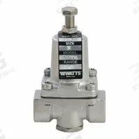 WATTS Pressure Regulator: FNPT x FNPT, 3/8 in Pipe Size, Stainless Steel, 100 psi to 300 psi (MPN 3/8 SS 263A 100 300). Key specifications — Brand: WATTS.
