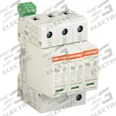 MERSEN Surge Protection Device: Three Phase, 347/600V AC Wye, 3 Poles, 4 Wires, L-L/L-N, 200kA (MPN STP600Y07M). Key specifications — Voltage: 347/600V AC Wye; Number of Wires: 4 Wires; Modes of Protection: L-L; Max. Continuing Operating Voltage: 420/840 V AC; Voltage Protection Rating: 1500V (L-N); Short Circuit Current Rating: 200kA; Filtering: No; Includes: Form C Dry Contact.