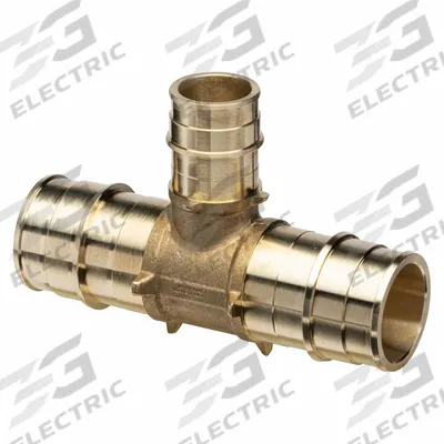 ZURN Barbed Tee: Brass, Expansion, 1 1/2 in ID, 1 1/2 in ID - Expansion Brass Barbed Tube Fittings