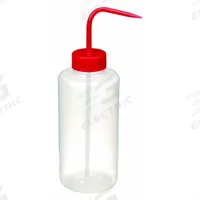 DYNALON Wash Bottle: 1 L, No Imprinting, Red, Wide, Std Spout Spout, Colorless, 90 mm Body Dia (MPN 3UUR3). Key specifications — Closure Color: Red; Vented/Nonvented: Nonvented; Body Color: Colorless; Brand: DYNALON; Imprinting Group: No Imprinting or Write On.