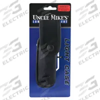 UNCLE MIKE'S Flashlight Pouch: Black, Nylon, 2 13/100 in x 3 22/25 in, Snap Closure (MPN 88181). Key specifications — attr188437: Black; attr188438: Nylon; attr188431: Flashlight Pouch.