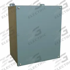 HAMMOND Electrical Enclosure: Steel, 14 in x 12 in x 8 in, NEMA 12/13, w/Panel, Solid Cover (MPN 1414SCM8). Key specifications — Brand: HAMMOND; Closure Method: Screws; Knockouts: Not Included.