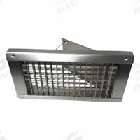 Grille: Louvered Grille, Silver, Mill, Aluminum, 9 1/4 in H, 27 1/8 in W, 2 in D, 3/4 in Bar Spacing (MPN SP-24X8-M). Key specifications — Mounting Location: Exposed Duct; Brand: AMERICAN LOUVER.