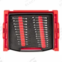 TEKTON Combination Wrench Set: Steel, Chrome, 25 Tools, Offset, Rack (MPN OLB94205). Key specifications — attr309520: Chrome; attr309519: Steel; attr324929: TEKTON; attr309512: Rack; attr309522: No; attr309533: No.