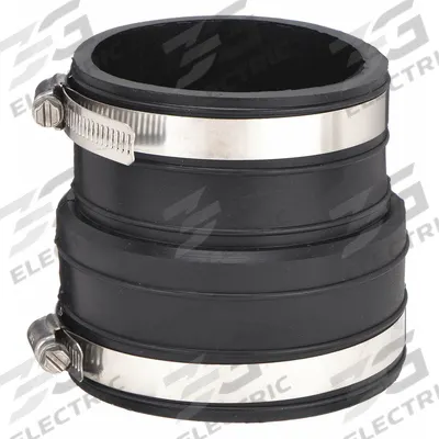 FERNCO Flexible Pipe Straight: PVC, For 1 1/2 in Pipe, PVC, 3 29/32 in Overall Lg - Flexible Transition Pipe Fittings