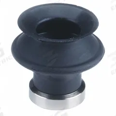 SMC Vacuum Pad: Bellows, w/o Adapter, 16 mm Pad Dia, Fluoro Rubber, Black with Green Mark, 60A (MPN ZP16BF). Key specifications — attr1019101: ZP16BF; attr1019103: SMC; attr1019107: 60A.