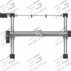 IGUS XY Gantry: 2 Axes, 650 mm X-Axis x 650 mm Y-Axis, 10 kg Max Payload, 0.5 mps Max Speed (MPN DLE-FG-0006-AC-650-650). Key specifications — Manufacturer Part Number: DLE-FG-0006-AC-650-650; Control System: IGUS D1 Dryve Motor Control; Positioning Accuracy: +/- 0.5 mm; Brand: IGUS.