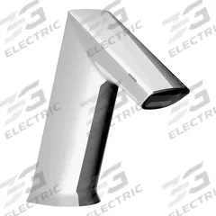 SLOAN Bathroom Sensor Faucet: BASYS, Cast Zinc, Chrome Finish, Single-Post, Battery, Back-Check Tee (MPN EFX250.000.0000). Key specifications — Brand: SLOAN; Includes: (4) AA Alkaline Battery; Series: BASYS.