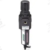 SPEEDAIRE Filter-Regulator: Intermediate Duty Series, 1/4 in NPT, 80 cfm, 40 micron, Manual Drain (MPN 4ZK86). Key specifications — attr109419: SPEEDAIRE; attr109429: Aluminum; attr109463: No; attr109467: Rubber; attr109468: Intermediate Duty.
