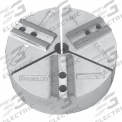 HURON Lathe Jaw: Round, Serrated, Aluminum, For 6 in Chuck, 4 in Ht (MPN AKT6EHFG). Key specifications — Brand: HURON; Mounting Bolt Size: M10.