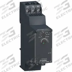 SCHNEIDER Time Delay Relay: DIN-Rail Mounted, 240V AC, 8 A, 6 Pins/Terminals, 0.05 sec – 5 min (MPN RE22R1QCMU). Key specifications — Contact Rating (DC): 8 A @ 24V; Delay Function: Star-Delta; Input Voltage: 24 to 240V DC; Brand: SCHNEIDER.