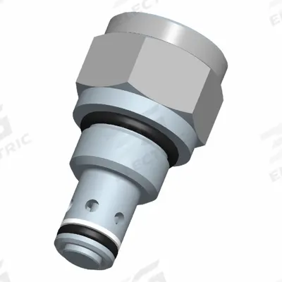 BUCHER HYDRAULICS Cartridge Valve: Screw-In, Screwdriver Adjustment, C08-20 Valve Cavity Size - Cartridge Check Valves