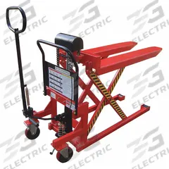 DAYTON High-Lift Pallet Jack: 2,200 lb, Steel, Std Fork, 44 in L x 27 in W Forks, Foot Pump (MPN 11K276). Key specifications — Lift Control: Foot Pump; Handle Type: D-Shaped; Brand: DAYTON.