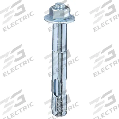 MKT FASTENING Sleeve Anchor: 2 1/4 in Overall Lg, 1/4 in Dia, 3/16"-24 Thread Size, Steel - Sleeve Anchors with Hex Nuts