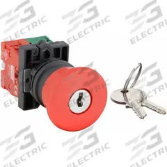 DAYTON Emergency Stop Push Button: Non-Illuminated, Mushroom Head Profile, Non-Metallic, 22 mm (MPN 32UK35). Key specifications — Brand: DAYTON; Action: Maintained; Series: Dayton; Push Button Material Type: Non-Metallic.